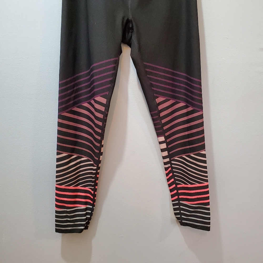Calvin Klein Pink Striped Performance Leggings - Picture 5 of 8